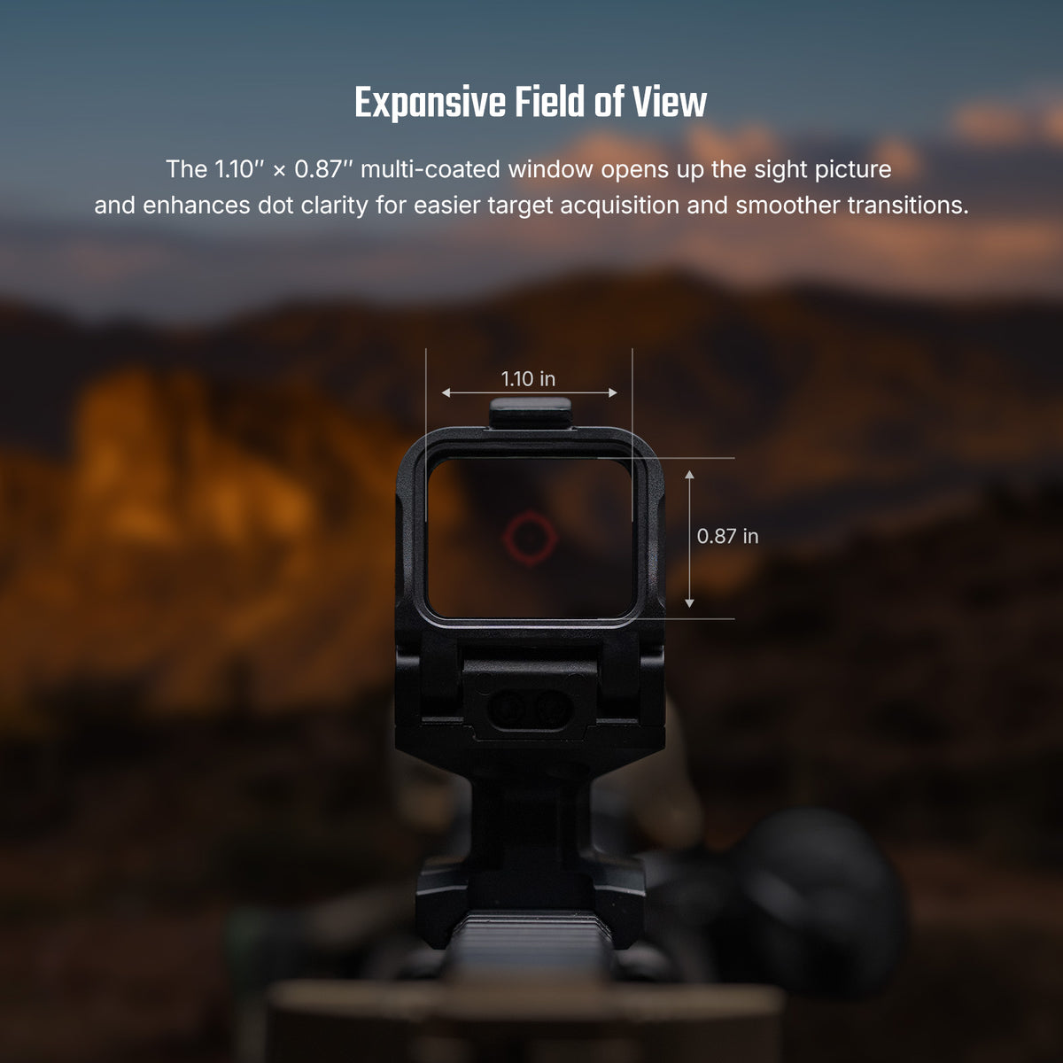 Osight R | Enclosed T1/T2 Footprint Rifle Red Dot | Granite Ridge Defense