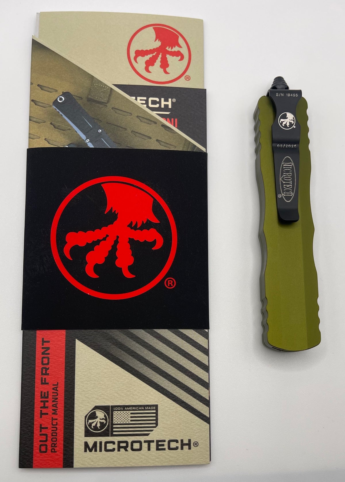 Microtech Dirac Gold Microtech Dirac 225-1OD – Granite Ridge Defense